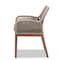 Baxton Studio Jennifer MidCentury Transitional Grey Woven Rope Mahogany Dining Arm Chair 212-12807-ZORO - alternate 7